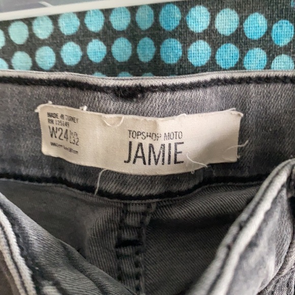 TOPSHOP Gray high rise skinny jeans - Picture 2 of 3